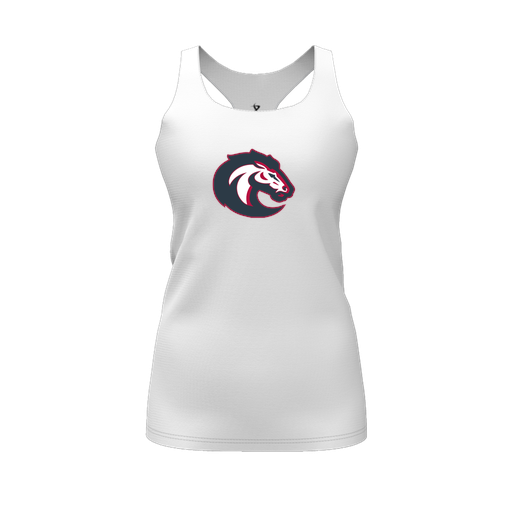 [CUS-DFW-RCBK-PER-WHT-FYS-LOGO1] Racerback Tank Top (Female Youth S, White, Logo 1)
