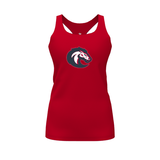 [FT0TRBRD-FYS-LOGO1] Decker Racerback Tank Top (Female Youth S, Red, Logo 1)