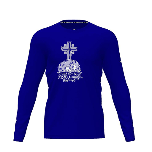 [CUS-DRIF-TEES-PER-CNK-LSL-RYL-YXS-LOGO2] Dri Fit Performance T-Shirt (Youth XS, Royal, Logo 2, Long Sleeve)