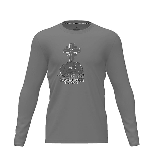 [CUS-DRIF-TEES-PER-CNK-LSL-GRY-YXS-LOGO2] Dri Fit Performance T-Shirt (Youth XS, Gray, Logo 2, Long Sleeve)