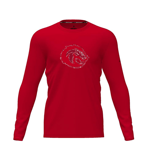 [FTLCDFRD-YXS-LOGO1] Dri Fit Performance T-Shirt (Youth XS, Red, Logo 1, Long Sleeve)