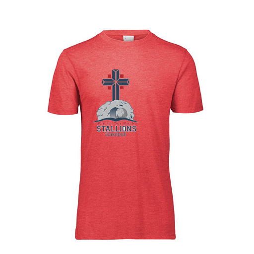 [FTSCUBRD-AS-LOGO2] Decker Men's Tri-Blend T-Shirt - Short Sleeve (Adult S, Red, Logo 2)
