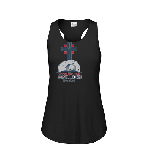 [3078.K94.S-LOGO2] Ladies Tri Blend Tank Top (Female Adult S, Black, Logo 2)