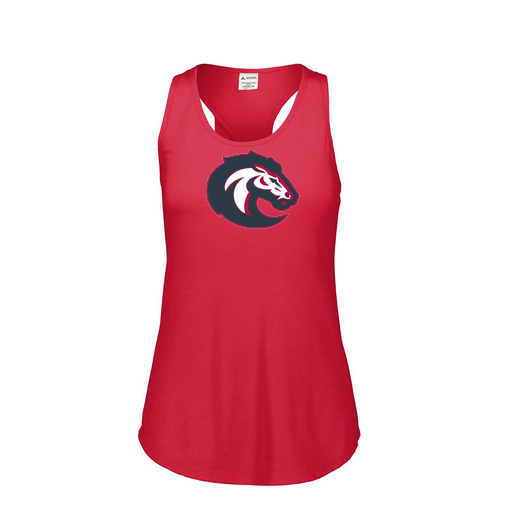 [3078.V96.S-LOGO1] Ladies Tri Blend Tank Top (Female Adult S, Red, Logo 1)