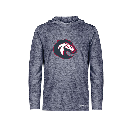 [FOLHCGNV-AS-LOGO1] Decker Men's Charge Hoodie (Adult S, Navy, Logo 1)