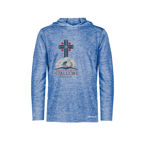 [FOLHCGRY-YS-LOGO2] Decker Youth Charge Hoodie (Youth S, Royal, Logo 2)