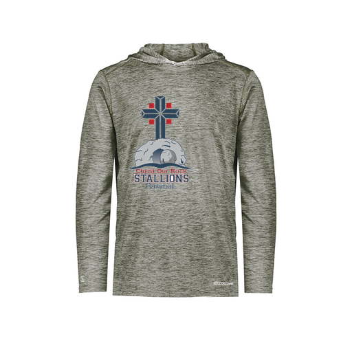 [CUS-DFW-CHGHOOD-PER-LSL-GRY-YS-LOGO2] Youth Charge Hoodie (Youth S, Gray, Logo 2)