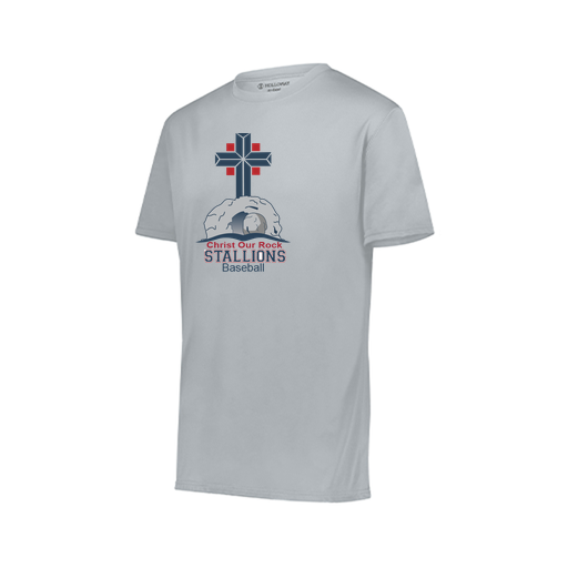 [222818.099.S-LOGO2] Men's Movement Dri Fit Shirt (Adult S, Silver, Logo 2)