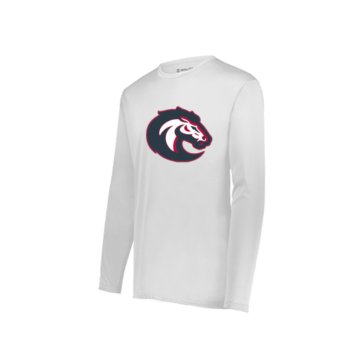 [222822.005.XS-LOGO1] Men's LS Smooth Sport Shirt (Adult XS, White, Logo 1)