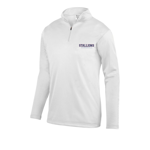 [FOLQFFWH-AS-LOGO3] Decker Men's FlexFleece 1/4 Zip (Adult S, White, Logo 3)