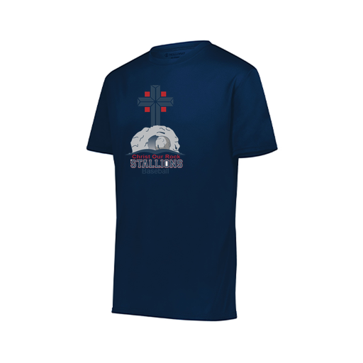 [222819.065.XXS-LOGO2] Youth Movement Dri Fit Shirt (Youth XXS, Navy, Logo 2)