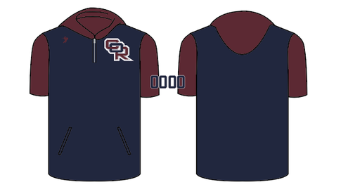 Christ Our Rock Lutheran High School - Navy & Red 1/4 Zip Jacket w/Hood (2026)